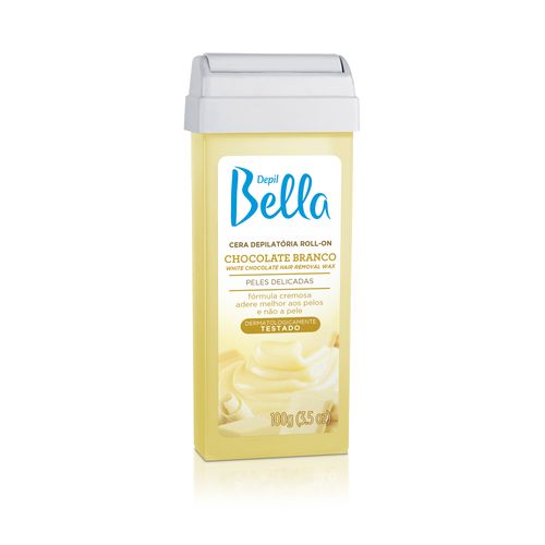 Refil Cera Quente Depilatória Roll-On Chocolate Branco Depil Bella 100g