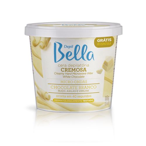 Cera Quente Depilatória Cremosa para Micro-ondas Chocolate Branco Depil Bella