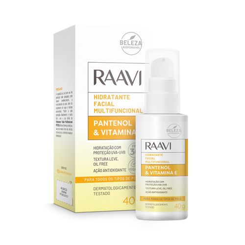 Hidratante Facial com Proteção Fps 30 Multifuncional Raavi 40g