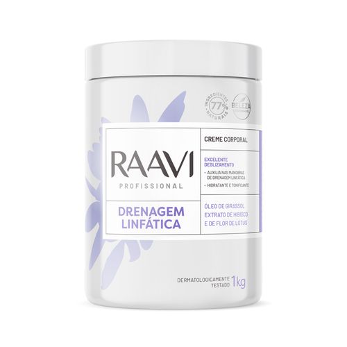 Creme Corporal Drenagem Linfática Raavi