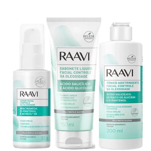 Kit Facial Controle Da Oleosidade Raavi